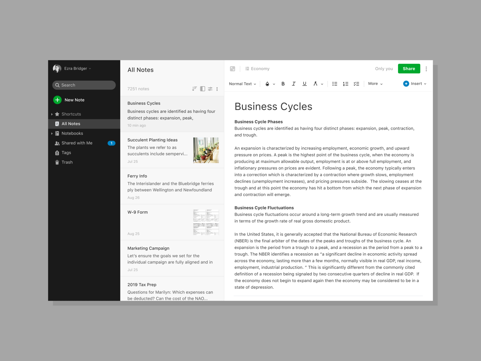 evernote web app