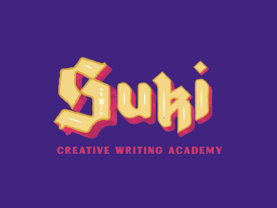 Suki Creative Writing Academy Logotype 2 academy baroque branding design fairytale fairytale logo illustration storybook vector