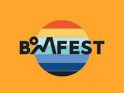 Bomfest Ideation Logo branding design festival festival branding festival logo illustration simple