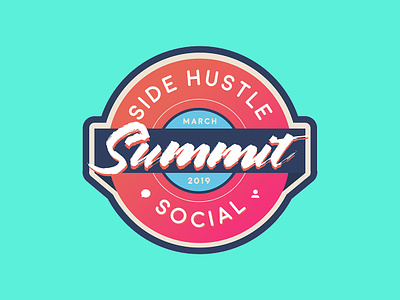 Side Hustle Summit Logotype branding design illustration vector