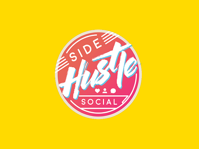 Side Hustle Social badge badge design design illustration illustrations social badge social media design typography