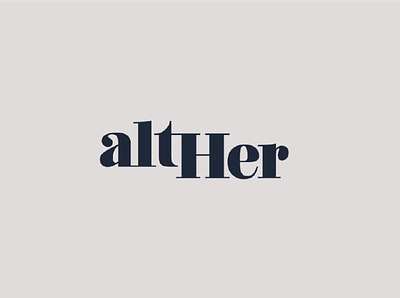 AltHer logo bold branding bold typography branding illustration influencer influencer logo influencer logotype tribe