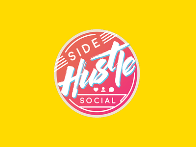 Side Hustle Social Badge logo accreditation branding badge badge logo badge logotype badges branding design illustration influencer influencer campaign influencer logo influencer marketing vector webinar branding