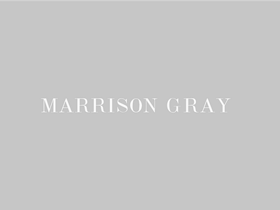 Marrison Gray conceptual logo branding design design logo illustration influencer logo influencer marketing interior logo design modern logo modern logo design serif serif logo vector