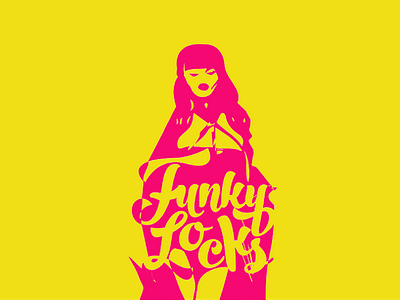 Funky Locks conceptual logotype