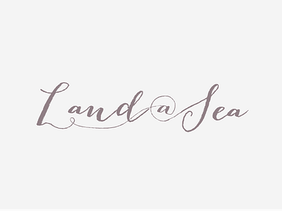 Land at Sea logotype concept brand identity branding cursive logo design feminine design feminine logo illustration influencer influencer logo logo design logotype typography