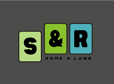 S&R Home & Lawn logotype brand identity branding and identity design illustration influencer logo lawn company lawn service lawn service design lawn service logo logo logo design playful identity playful logo vector