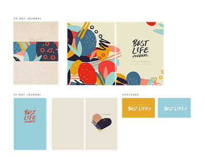 Best Life Journal brand material system brand identity branding cover design design illustration influencer journal design pattern patterns typography vector