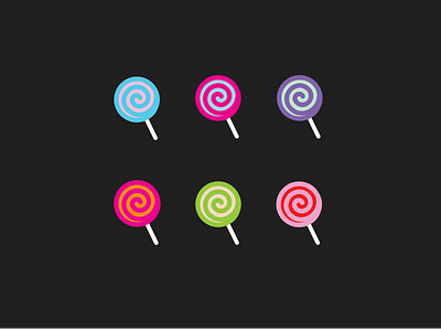 Lollipop icons brand identity branding cartoon cursor icons custom icons design favicon fun design icons illustration illustrations logo logo design lollipop lollipops playful design playful logo