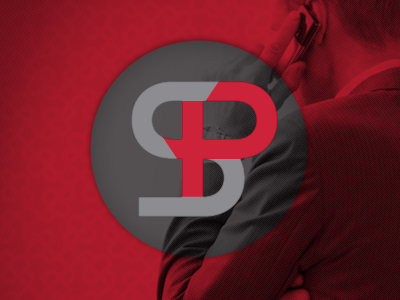 SP gray identity logo logomark red