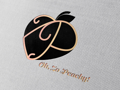 Peach Logo (Dark vers.) branding dark design logo logo design peach peachy vector