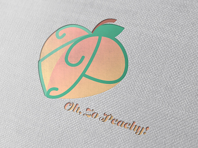 Peach Logo (Light vers.) branding bright design logo logo design peach peachy vector