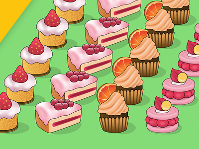 Desserts blog cake cupcakes desserts illustration macaron proposify template web
