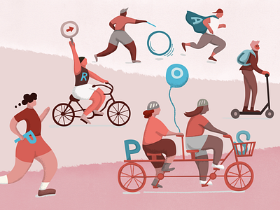 Proposal article blog design hoop illustration marathon proposal proposify runners sales scooter sports summer web work