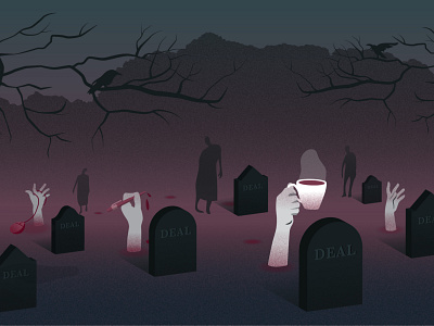 dead deals blog creepy deals ghost halloween illustration living dead october proposify sales scary web