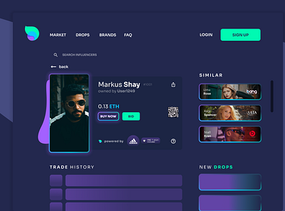 NFT Platform UI [NFT View] design ui