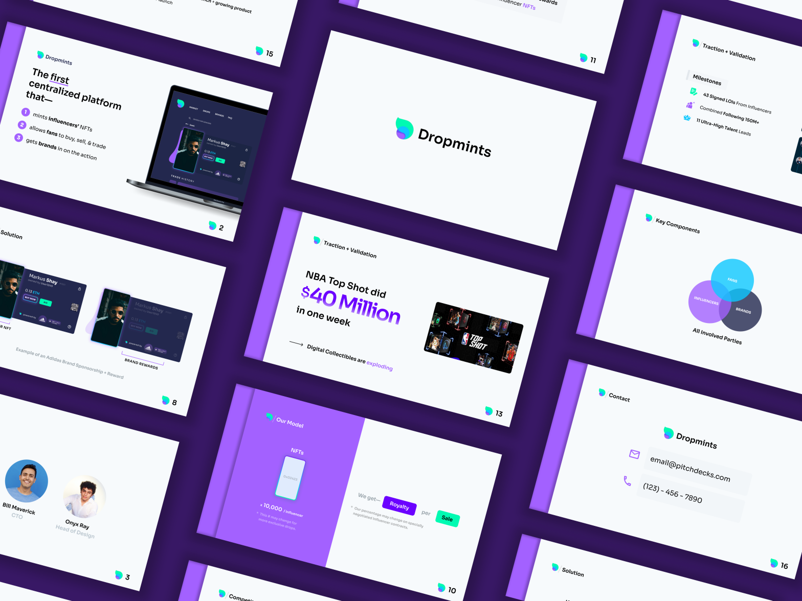 NFT Startup Pitch Deck by Roy Jad on Dribbble