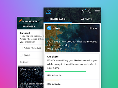 Questback Dashboard brand experience colorful customization web app