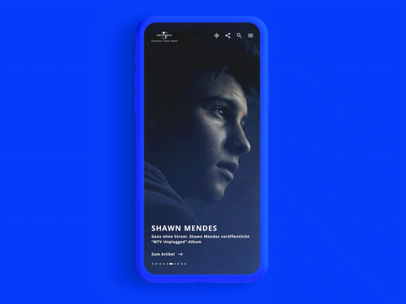 UMG Mobile mobile music product design ui ux