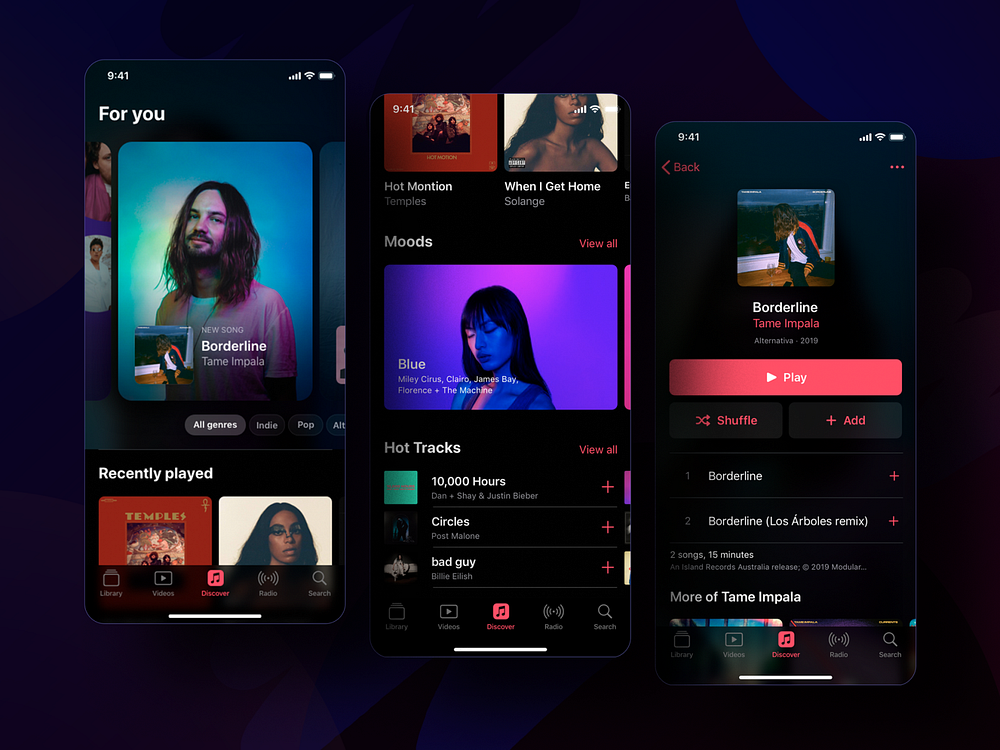 Daily UI · Apple Music Exploration by Marcos Sebastián Torres on Dribbble