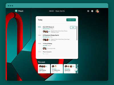 Daily UI · Google Meet Exploration · Option A
