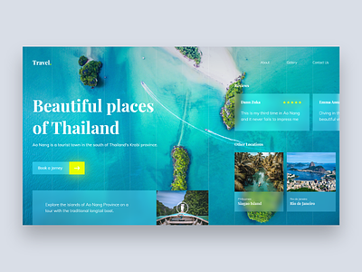 Landing Page - #003DailyUI beach blur booking daily dailyui design jorney landingpage ocean thailand travel ui ux vacation web