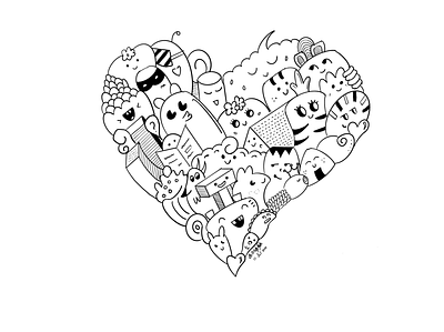Doodle heart arts arttheraphy design digital art doodle illustration procreate