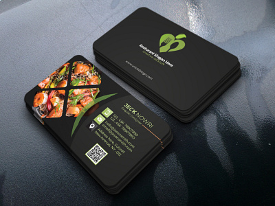 Resturant Business Card ( Front Back ) branding design designer business cards graphicriver business cards illustration nature realistic restaurant