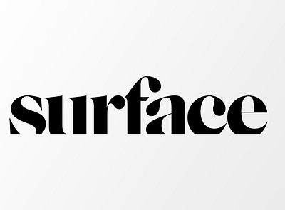 Surface Magazine editorial design logo typography