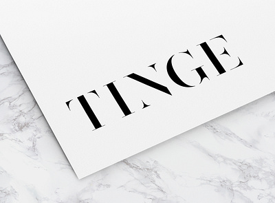 Tinge Branding beauty logo branding packaging stationery