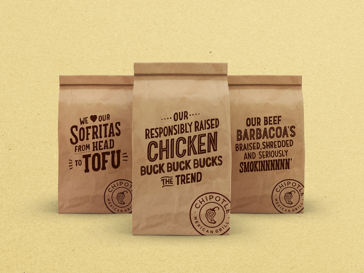 Chipotle, Real Ingredients Packaging by Jd&co. Design on Dribbble