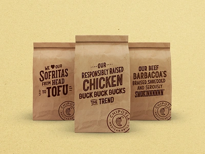 Chipotle, Real Ingredients Packaging food packaging handlettering illustration packaging