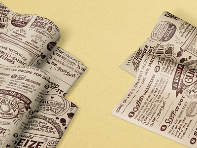 Chipotle, Food with Integrity food packaging hand lettering illustration packaging