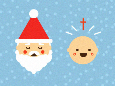 Santa vs. Baby Jesus baby jesus christmas santa