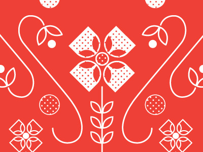 Pretty Pattern dot texture dutch pattern floral pattern flowers red