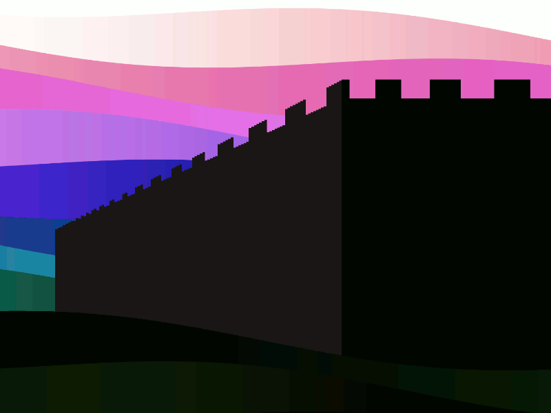 Behind The Castle 🏰 animation generative javascript tinycode