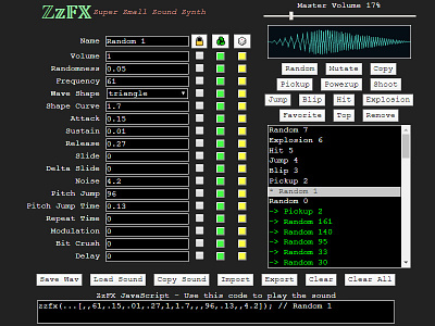 ZzFX - Zuper Zmall Zound Zynth