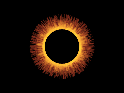 Solar Eclipse ☀️+🌑 animation generative javascript loop tinycode