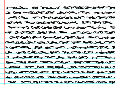 Fake Handwriting in 1 line of JavaScript generative javascript tinycode