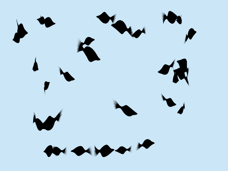 Tiny Fish Tank 🐠 abstract animation generative javascript loop tinycode