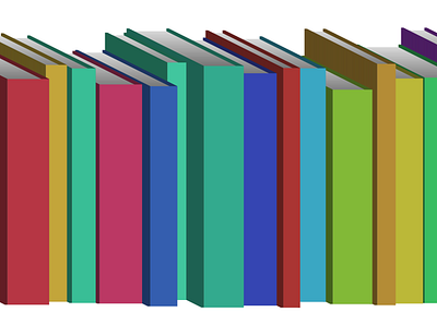 Bookshelf 📚 abstract books generative javascript