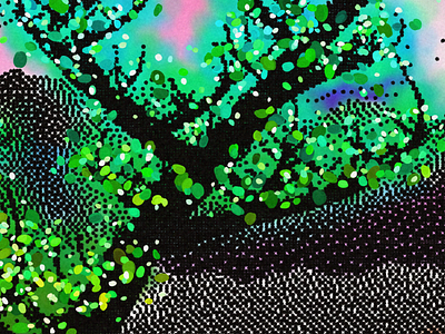 Dithered Branches - Generative Art