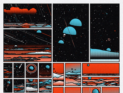 Astronomic Comics 🪐 comic book comics generative halftone javascript space