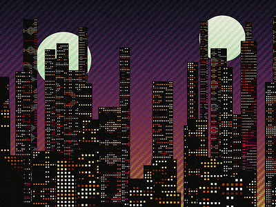 Byte City Nights - A Bitwise Cityscape abstract bitwise generative javascript tinycode