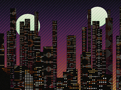 Byte City Nights - A Bitwise Cityscape