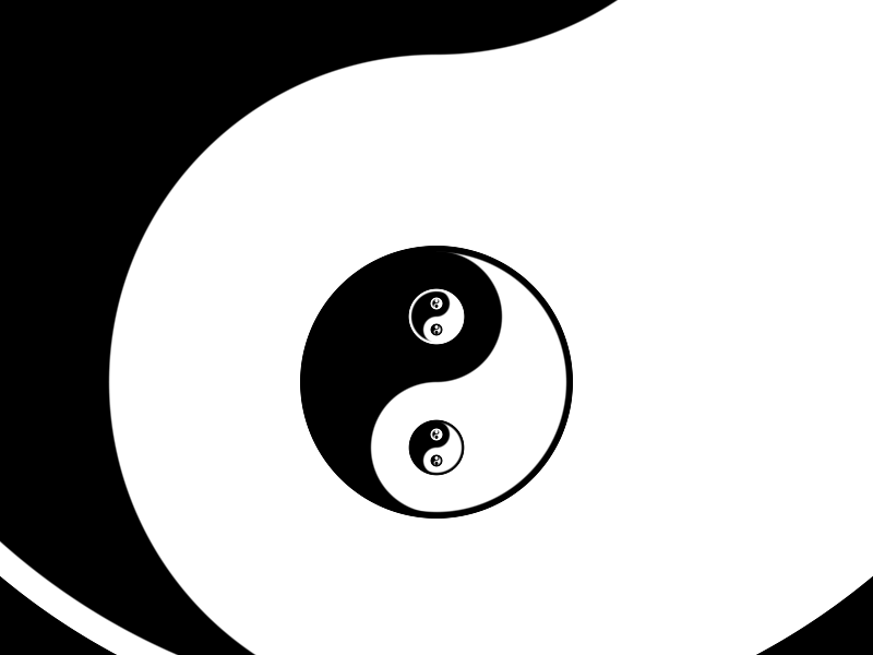 Recursive Yin Yang Loop 2 design gif recursion shadertoy yinyang