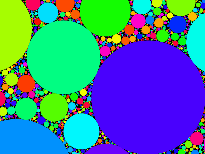 Random Non-overlapping Circles generative geometry design javascript