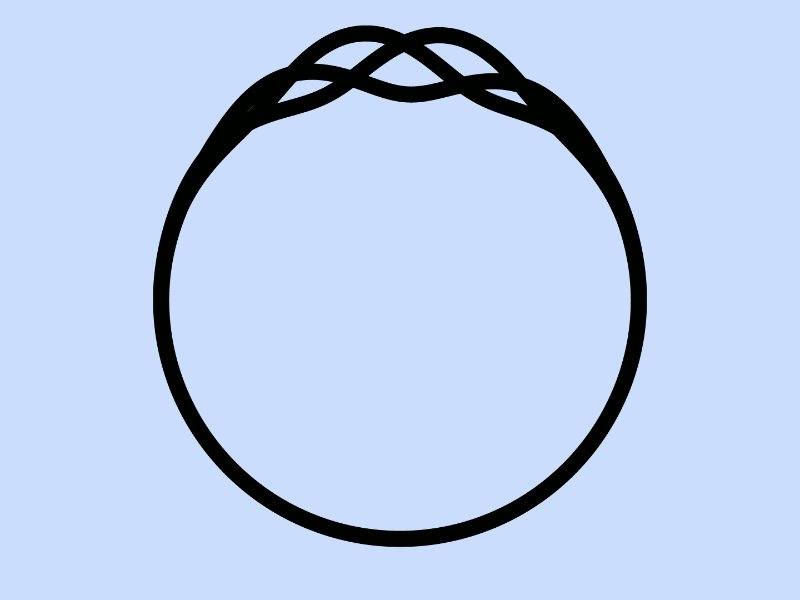 Ring Weave animation javascript loop tinycode
