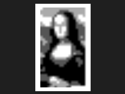 Mona Lisa in 140 Characters of Javascript javascript pixelart