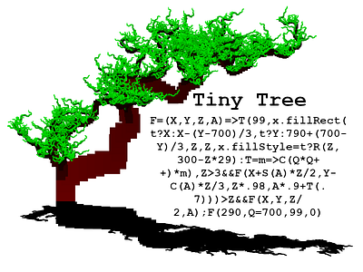 Tiny Tree with Shadow creativecoding javascript tree